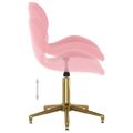 335045 vidaXL Swivel Dining Chair Pink Velvet