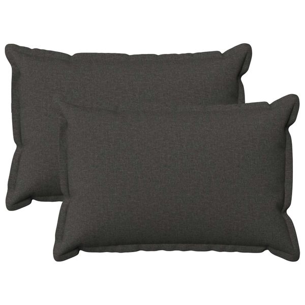 vidaXL Poťah na podložku 2 ks HOUTEN Tmavosivá 30 x 50 cm Falošný ľan