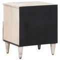 vidaXL Skriňa na posteľ 2 ks Biela 40 x 33 x 46 cm Masívne mango drevo