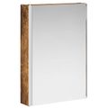 vidaXL Kúpeľňová zrkadlová skrinka Dymová dub 43 x 11,5 x 60,5 cm