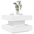 VidaXL Konferenčný stolík otočný o 360 stupňov biely 50x50x34,5 cm