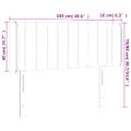 vidaXL Čelo postele s LED tmavohendé 103x16x78/88 cm látka