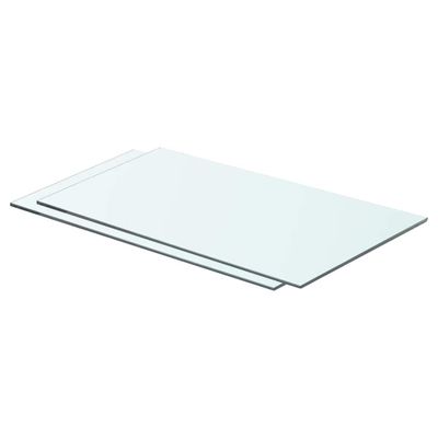 vidaXL Poličky 2 ks panel z priehľadného skla 60x30 cm