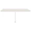 vidaXL Samostatne stojaca automatická markíza 500x300 cm krémová