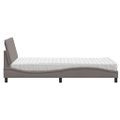 vidaXL Posteľ s matracom Hanko sivohnedá 100x200 cm látka