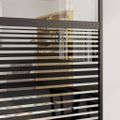 vidaXL Sklenené dvere 90 x 2 x 205 cm Hliník Čierna