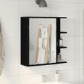 vidaXL Kúpeľňová zrkadlová skrinka Čierny dub 62,5 x 20,5 x 64 cm