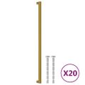 vidaXL Rukoväte na skrinku 20 ks zlaté 480 mm nehrdzavejúca oceľ