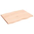 vidaXL Stolová doska 80x60x(2-4) cm neošetrený masív živé hrany
