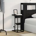vidaXL Nočný stolík Čierny dub 41,5 x 26 x 60,5 cm Kompozitné drevo