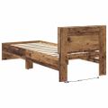 vidaXL Rám postele Staré drevo 75 x 190 cm Kompozitné drevo