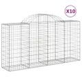 vidaXL Oblúkové gabiónové koše 10 ks 200x50x100/120cm pozinkov. železo