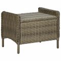 vidaXL 9-dielna vonkajšia jedálenská súprava s podložkami polyratan hnedá