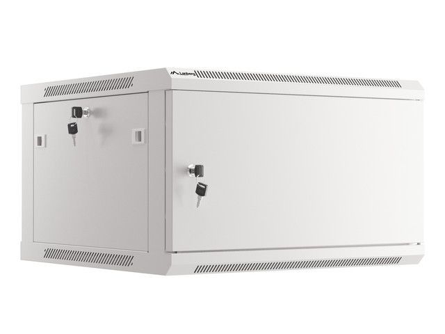 LANBERG RACKOVÁ SKRIŇA 19'' PRO MONTÁŽ NA STENU 6U/600X600 PRO VLASTNÚ MONTÁŽ S KOVOVÝMI DVERAMI ŠEDÁ