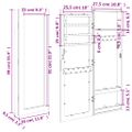vidaXL Zrkadlová skrinka na šperky nástenná biela 30x8,5x90 cm