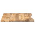 vidaXL Stolová doska so zakrivením 110x80x2,5 cm surový mangový masív