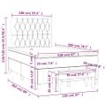 vidaXL Boxspring posteľ s matracom modrá 120x200 cm látka