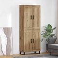 vidaXL Highboard 2 ks Remeselný dub 69,5 x 34 x 180 cm