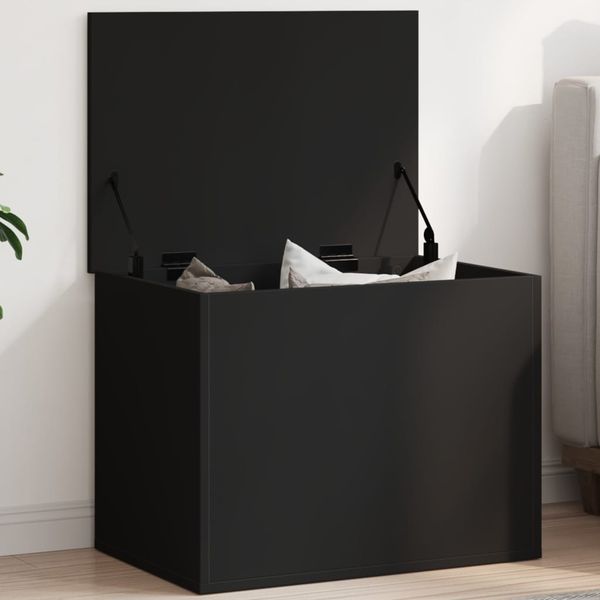 vidaXL Úložný box čierny 60x42x46 cm kompozitné drevo