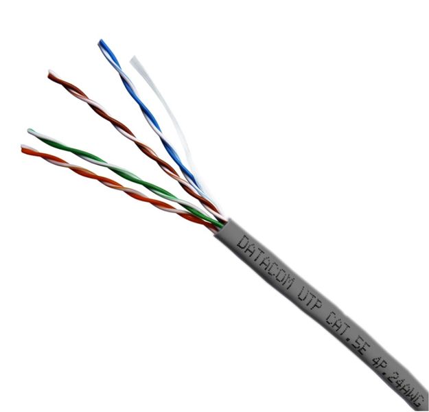 DATACOM UTP flex, Cat5e PVC, sivý, 100m, lanko