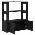 vidaXL Servírovacia skriňa Čierny dub 30 x 80 x 90 cm Kompozitné drevo