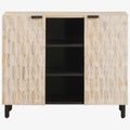 vidaXL Servírovacia skriňa Biele umývanie dokončenie 90 x 33 x 75 cm
