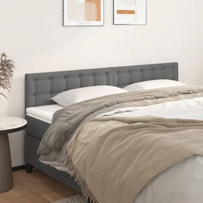 vidaXL Čelá postelí sivé 180x5x78/88 cm umelá koža
