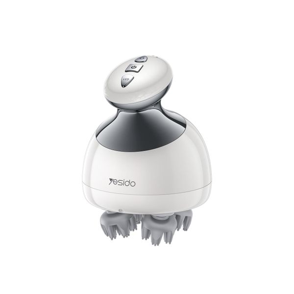 Yesido IPX7 Vodotesný masér hlavy MG12 biely 1200mAh 15-minútové sedenia