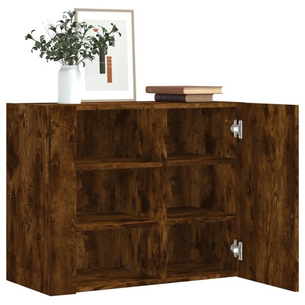 vidaXL Nástenná skrinka dymový dub 75x35x60 cm kompozitné drevo