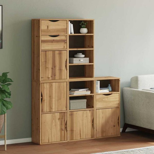 VidaXL Bočná skrinka 5 ks "ODDA" 40x24x79 cm borovicový masív