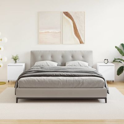 vidaXL Nočné skrinky 2 ks biele 40x30x50 cm kompozitné drevo