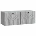 vidaXL Nástenná TV skrinka Nástenný Sivá sonoma 78,5 x 31 x 30 cm