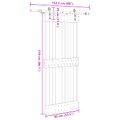 vidaXL Posuvné dvere NARVIK Prírodná a čierna 85 x 210 cm (152,5 cm)