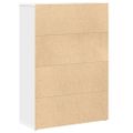VidaXL Knižnica Biela 60x24x85 cm Konštrukcia dreva