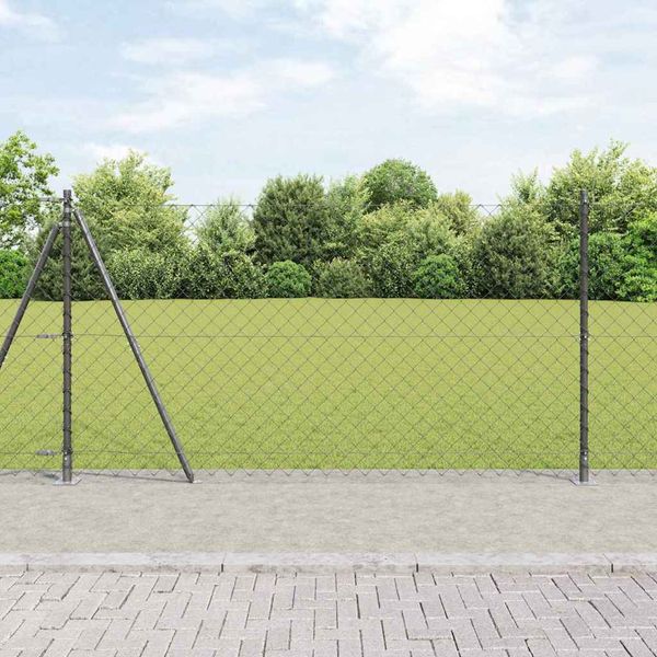 vidaXL Zvarené drôtené pletivo s betónovým základom 10 x 1,2 m Sivá