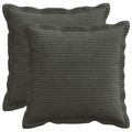 vidaXL Poťah na podložku 2 ks HOUTEN Antracitová 40 x 40 cm manšestr