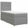 vidaXL Posteľ boxspring s matracom Svetlosivá 80 x 200 cm Látka