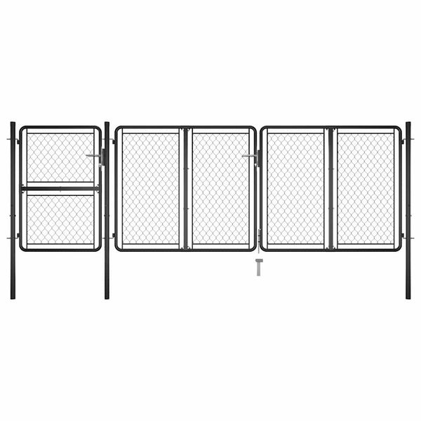 vidaXL Záhradná brána z ocele 400x125 cm antracitová