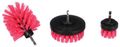 Sada kartáčov na vrtačku na čistenie auta CAR DETAILING DRILL BRUSH PINK 3, 3 ks SIXTOL