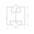 Montážny hliníkový profil H 40x40, dĺžka 4,80 m pre kladívkový šroub (T)