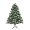 vidaXL Umelý vianočný stromček Zelená 240 cm PVC, plast a oceľ