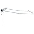 vidaXL Ručný rám markízy s LED Biely 3,5 x 2,5 m Hliník