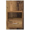 vidaXL Nočný stolík 2 ks Staré drevo 50 x 32.5 x 80cm Kompozitné drevo