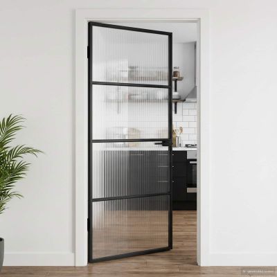 vidaXL Domové dvere 93 x 201,5 x 3,5 cm Hliník a tvrdené sklo