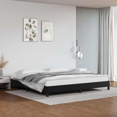 vidaXL Posteľný rám čierny 200x200 cm umelá koža