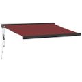 vidaXL Automaticky zaťahovacia markíza burgundská 350x250 cm