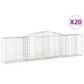 vidaXL Oblúkové gabiónové koše 20 ks 400x50x100/120cm pozinkov. železo