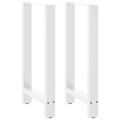 vidaXL Nohy barového stola, biele, 2 ks, 40 x (90-91) cm, oceľové
