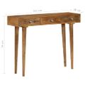 vidaXL Konzolový stolík z mangovníkového dreva 102x30x79 cm
