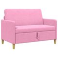 vidaXL Sofa s úložným priestorom Ružová 122 x 78 x 87 cm Polyester